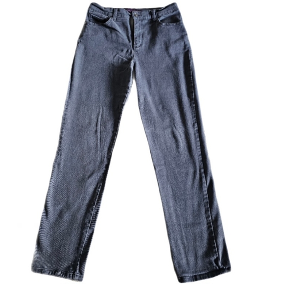 Gloria Vanderbilt Denim Amanda Jean Dark Gray size 8 - Picture 1 of 4